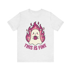Funny Ghost This Is Fine Coffee Retro T-Shirt