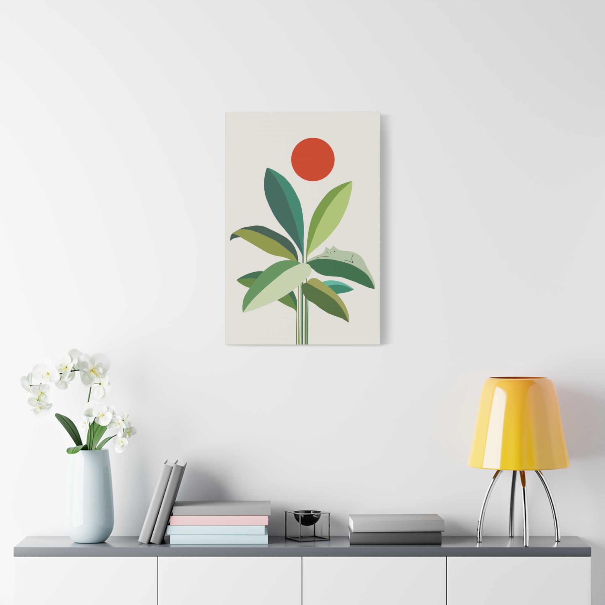 Banana Leaves Cat 2 Canvas