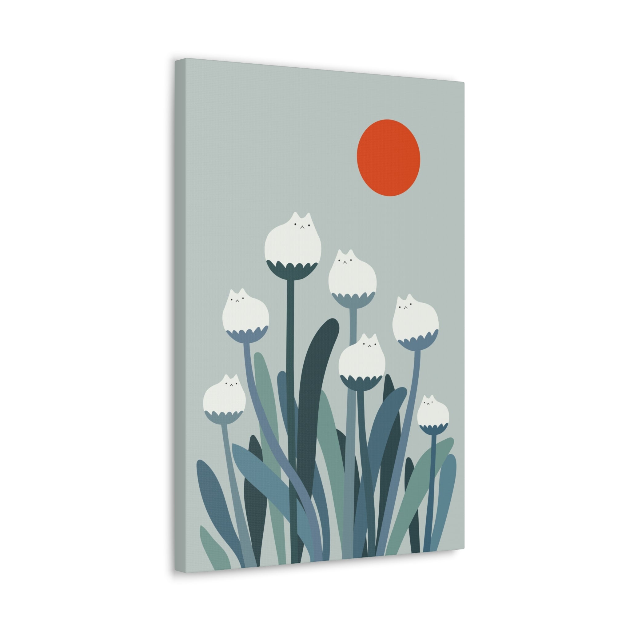 Cat and Plant 36 Canvas