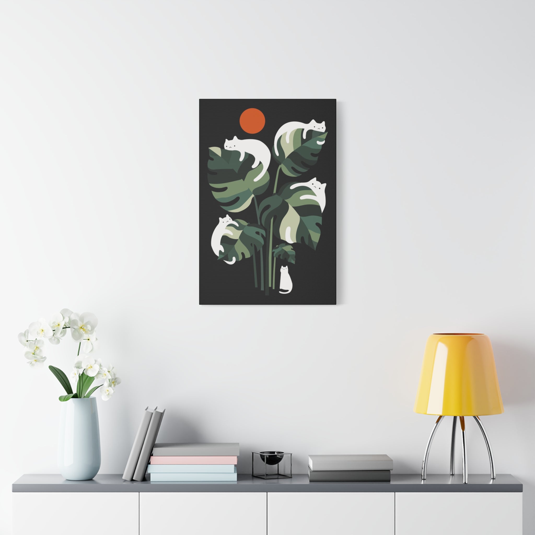 Cat and Plant 20 Canvas