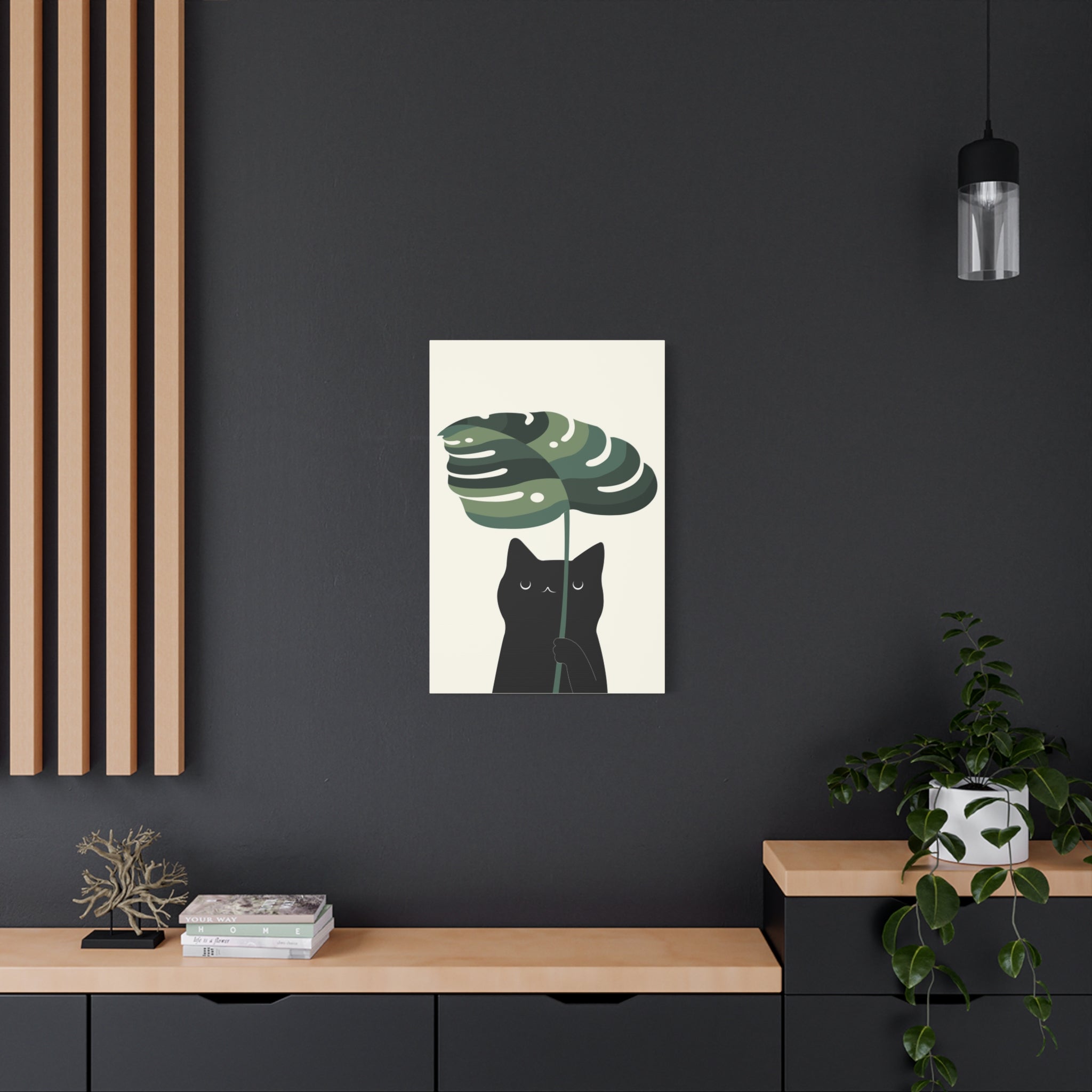 Cat and Plant 9 Canvas