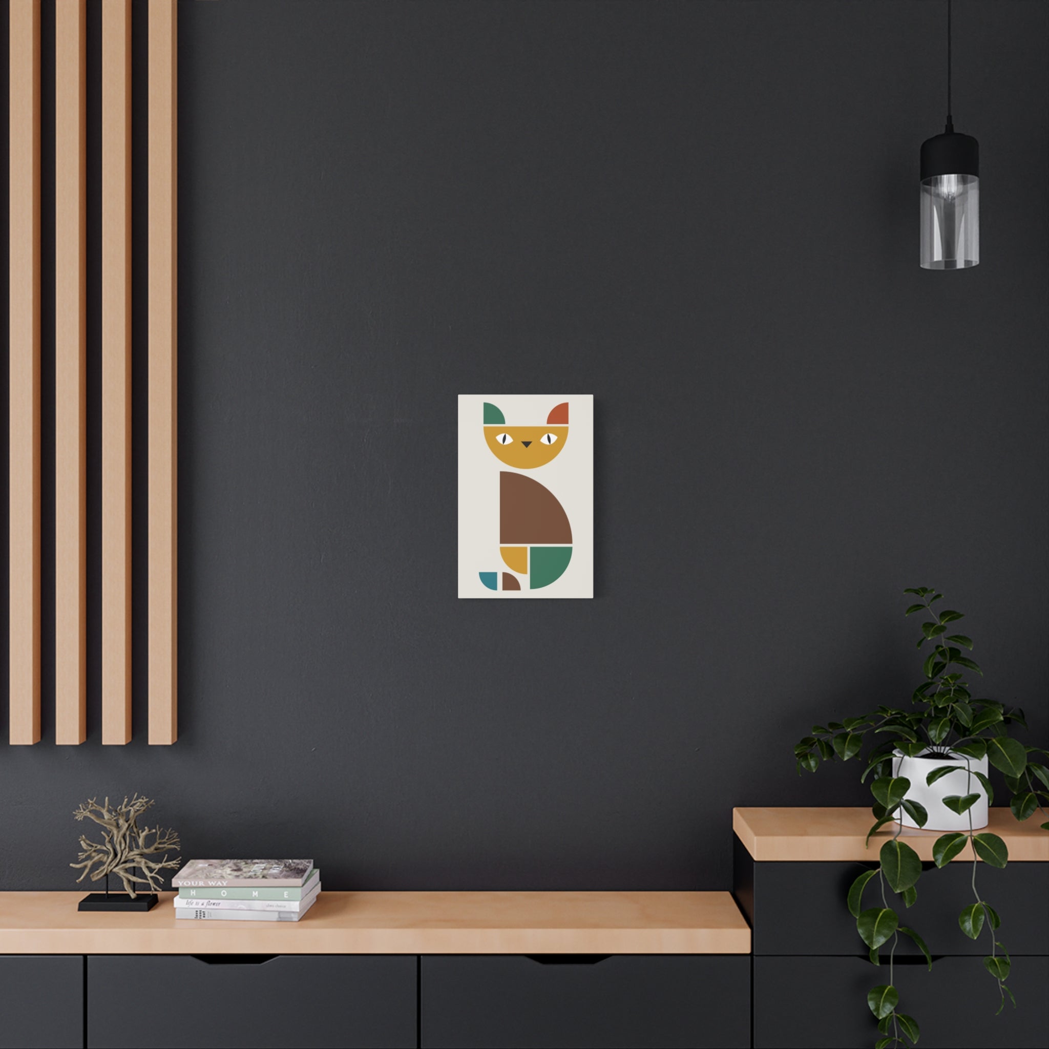 Cat Abstract Art Canvas
