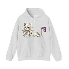 Funny Toilet Paper Mummy Cat Halloween Hoodie