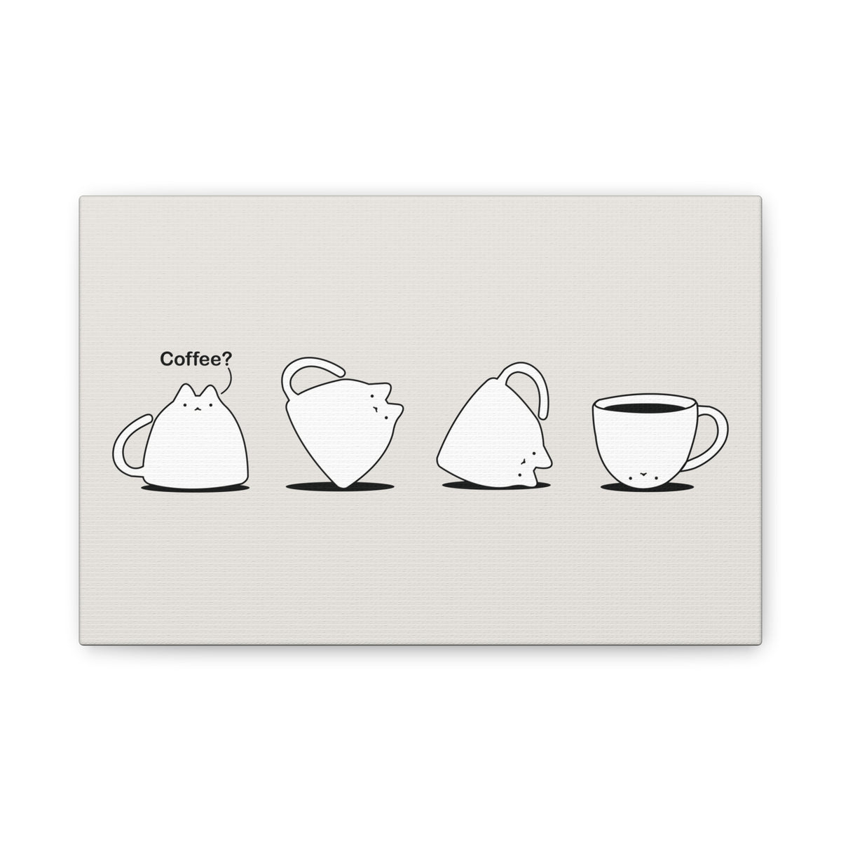 Cat Coffee Canvas