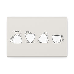 Cat Coffee Canvas