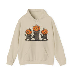 Cute Halloween Black Cats Pumpkin Helmet Hoodie