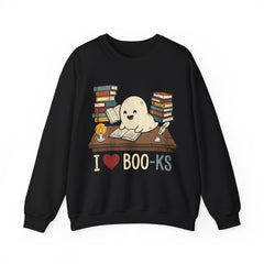 Funny Ghost Book Club I Love Books Retro Crewneck Sweatshirt