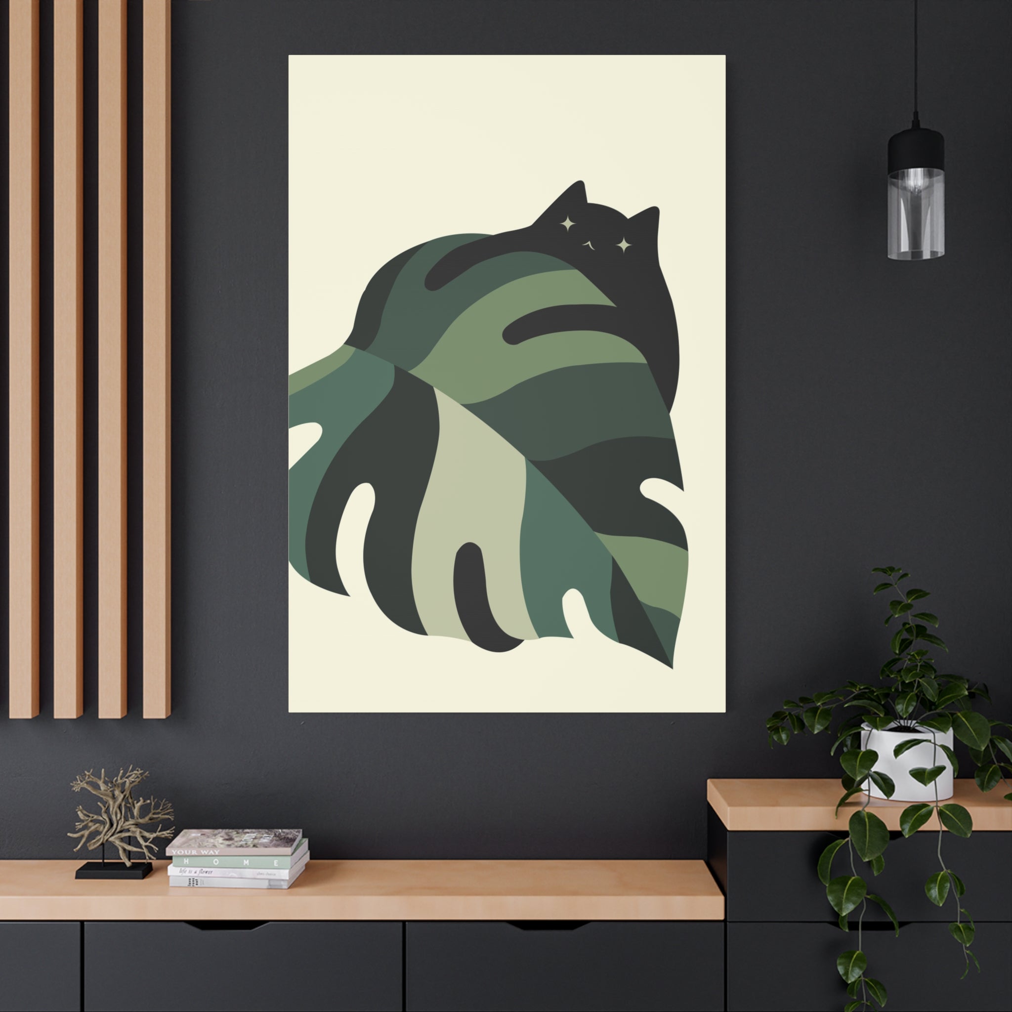 Cat and Plant 7 Canvas
