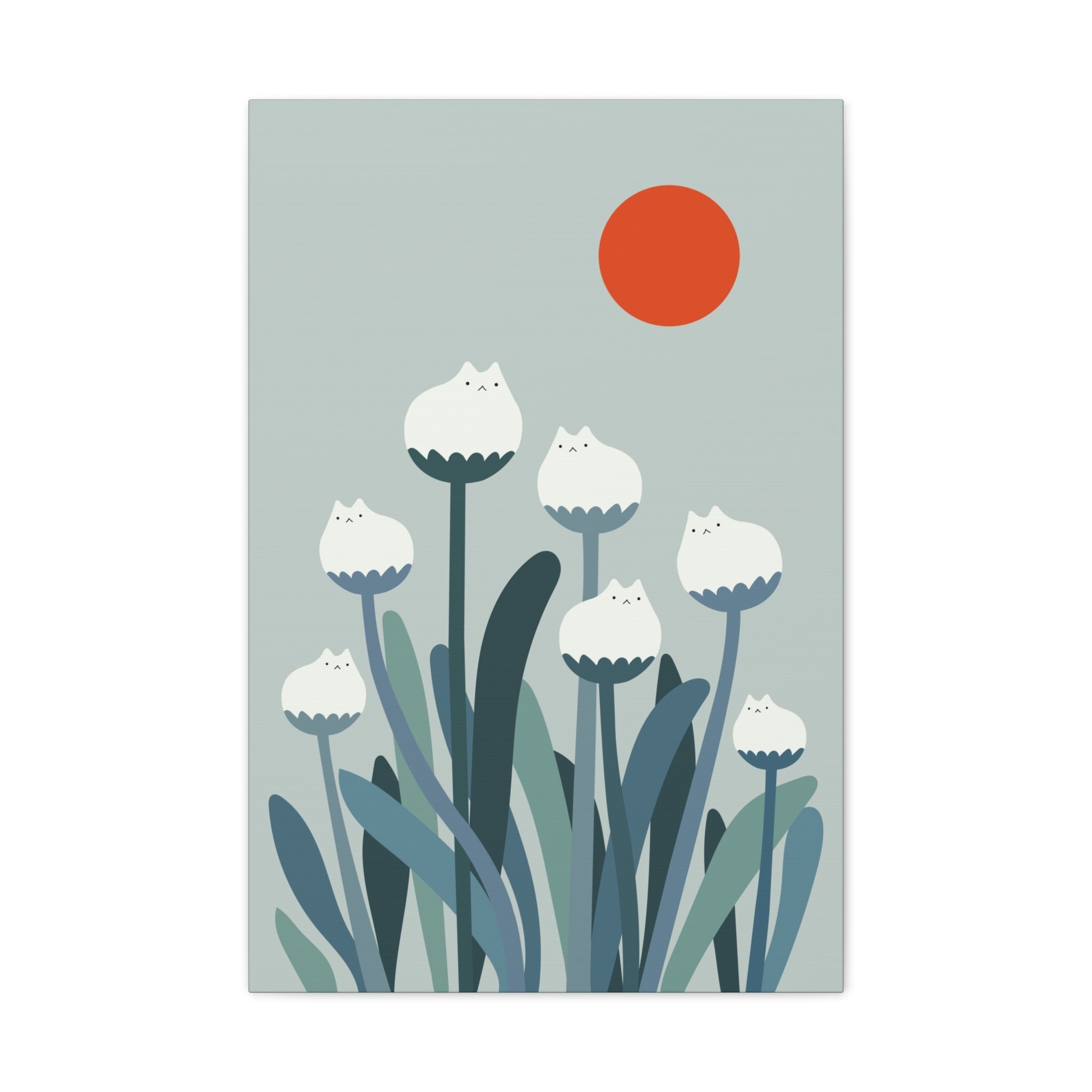Cat and Plant 36 Canvas