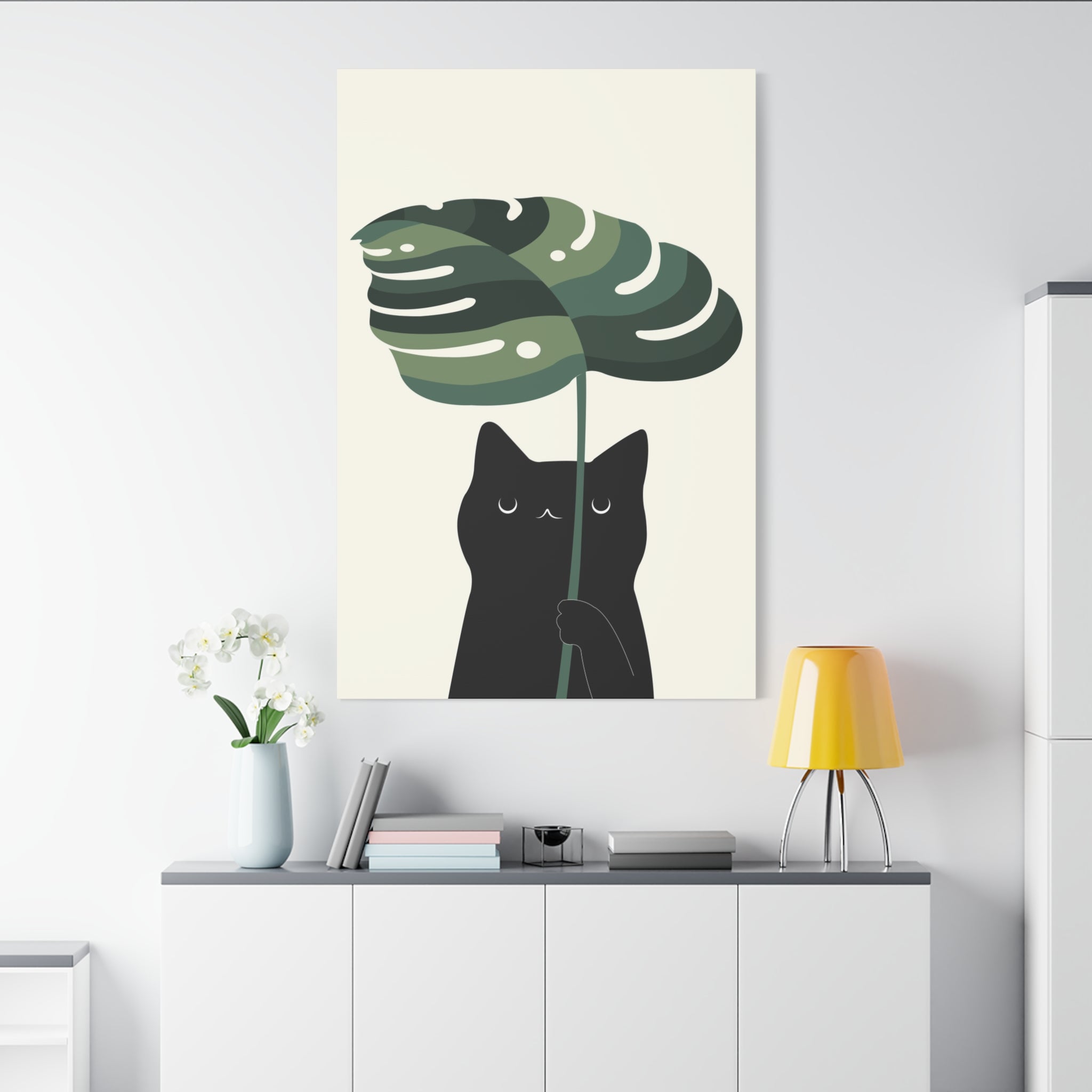 Cat and Plant 9 Canvas
