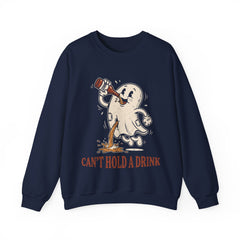 Funny Ghost Beer Can't Hold A Drink Vintage Crewneck Sweatshirt