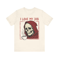 Sarcastic Grim Reaper Coffee Lover Retro T-Shirt