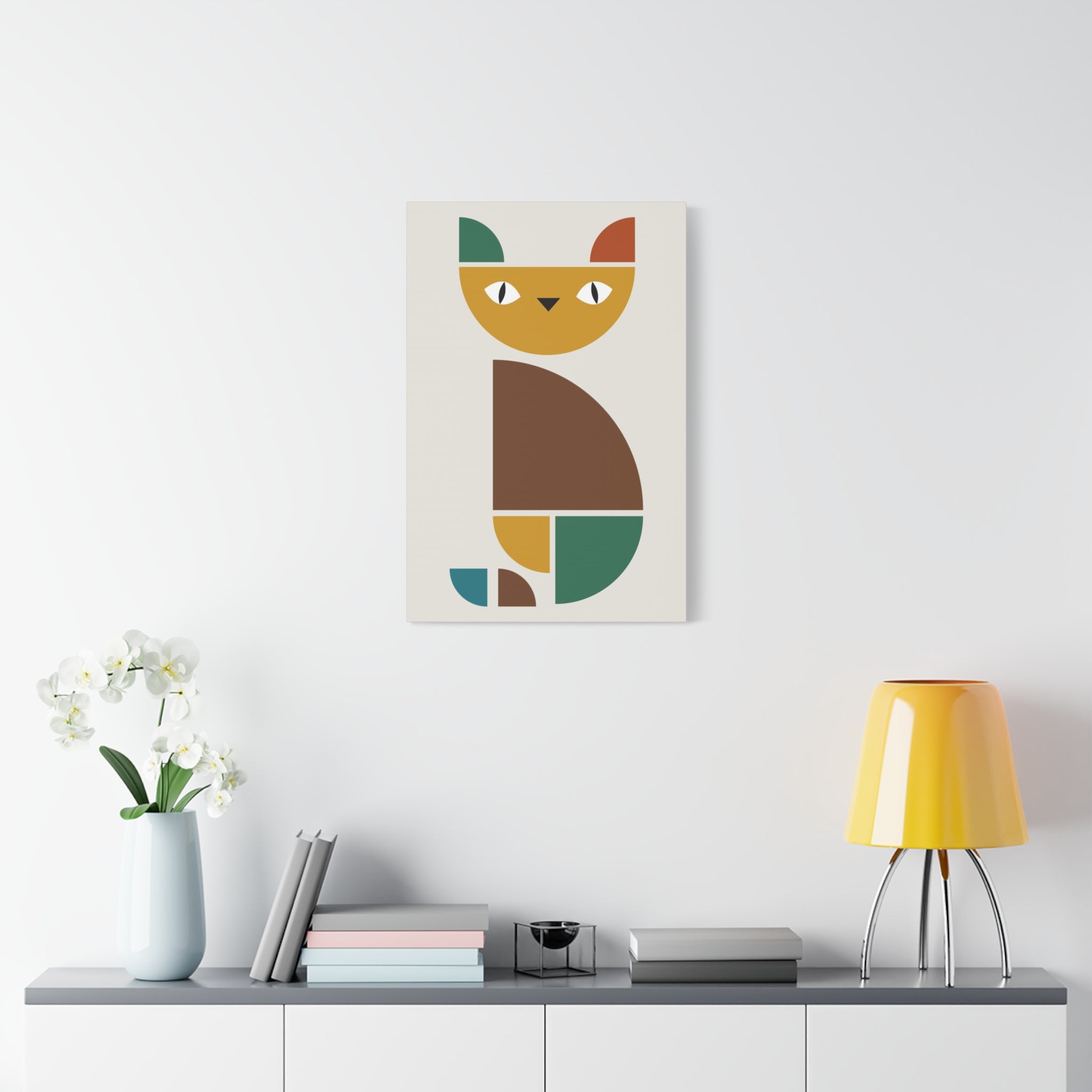 Cat Abstract Art Canvas