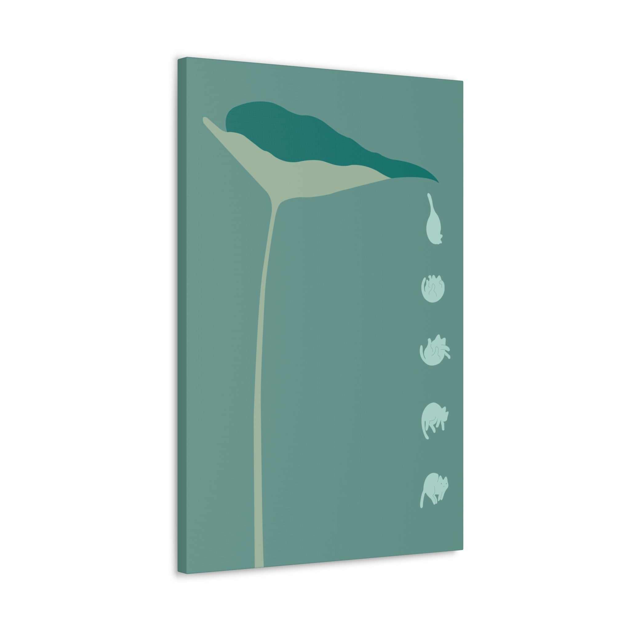 Cat and Plant 34 Canvas