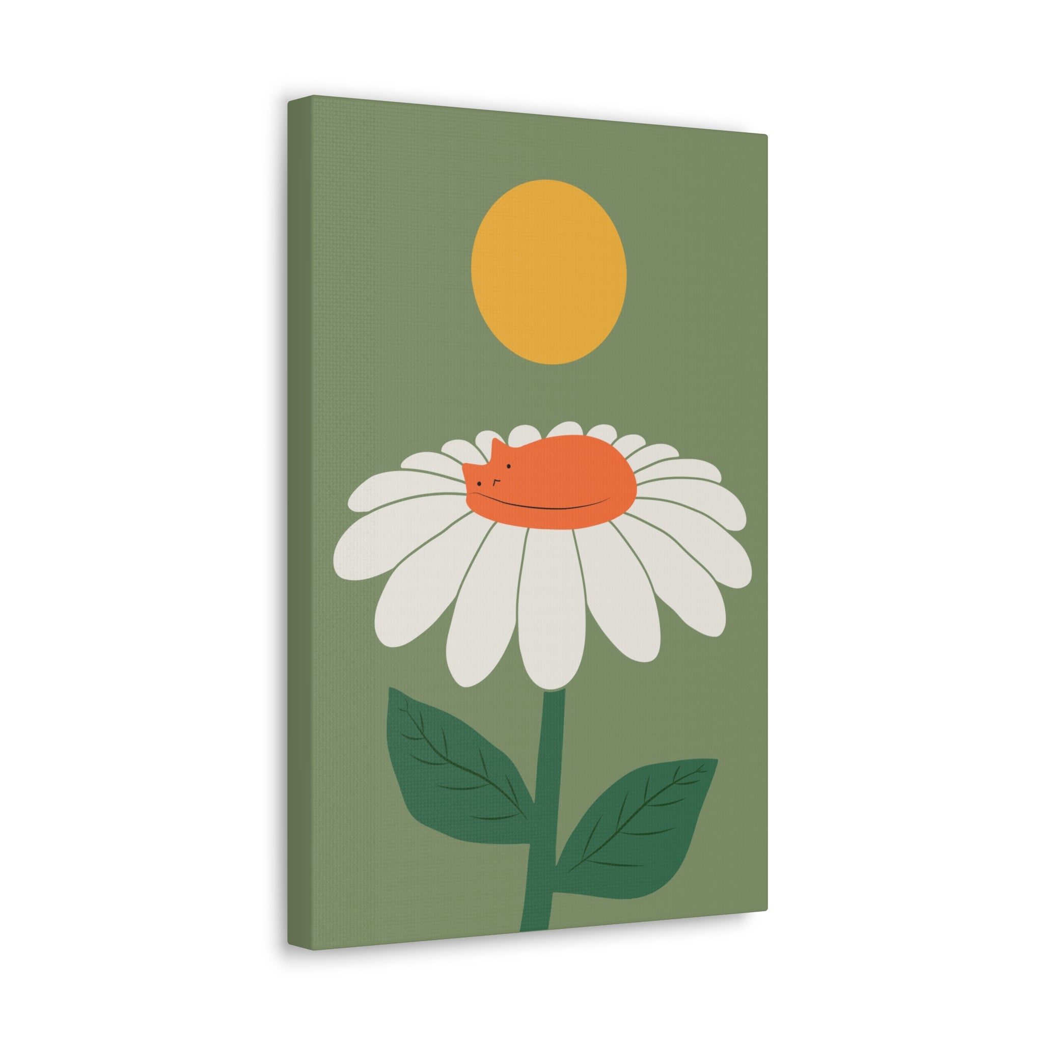 Cat and Plant Afternoon Nap Canvas