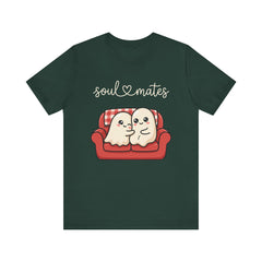 Cute Soul Mates Ghost Red Couch Retro T-Shirt