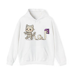 Funny Toilet Paper Mummy Cat Halloween Hoodie