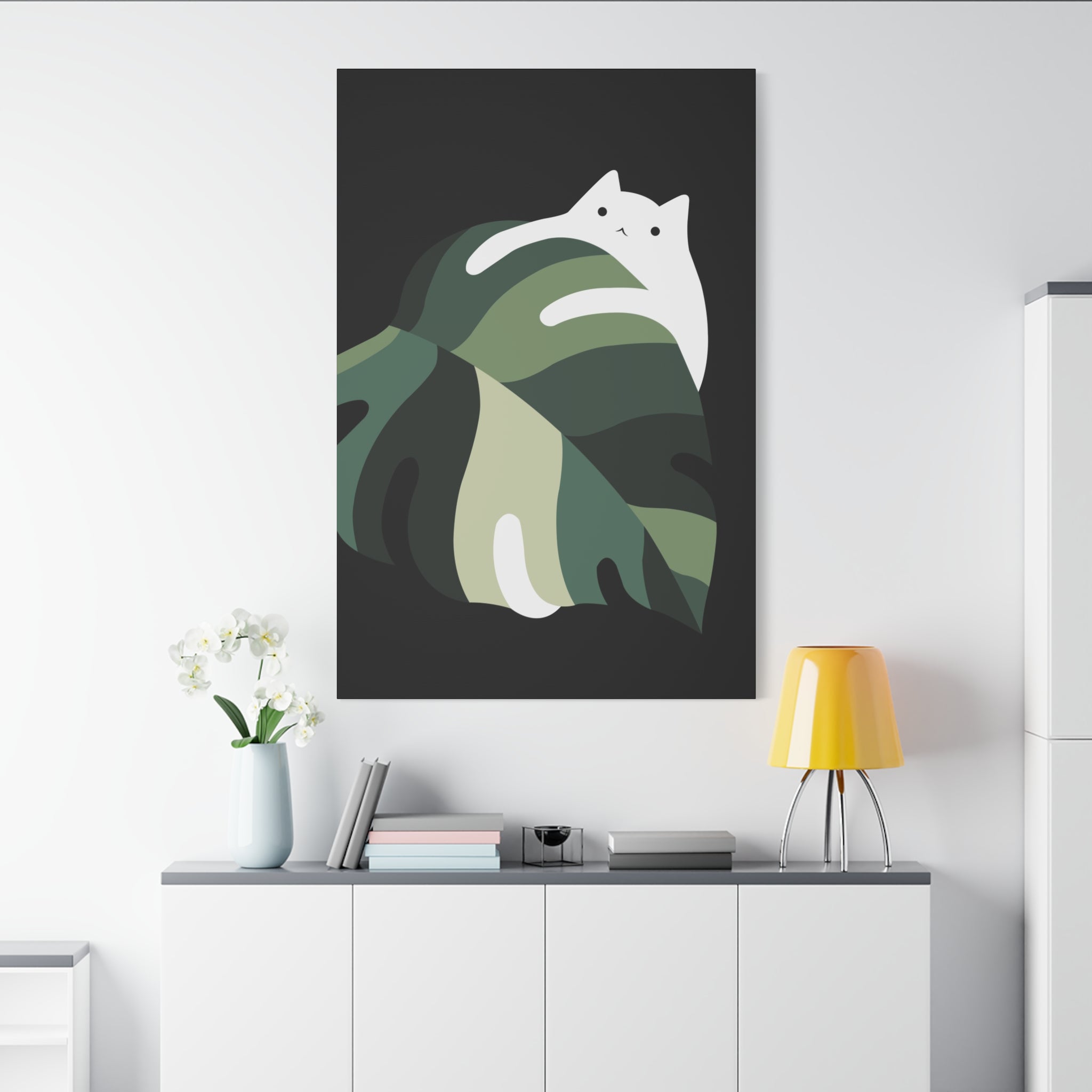 Cat and Plant 19 Canvas