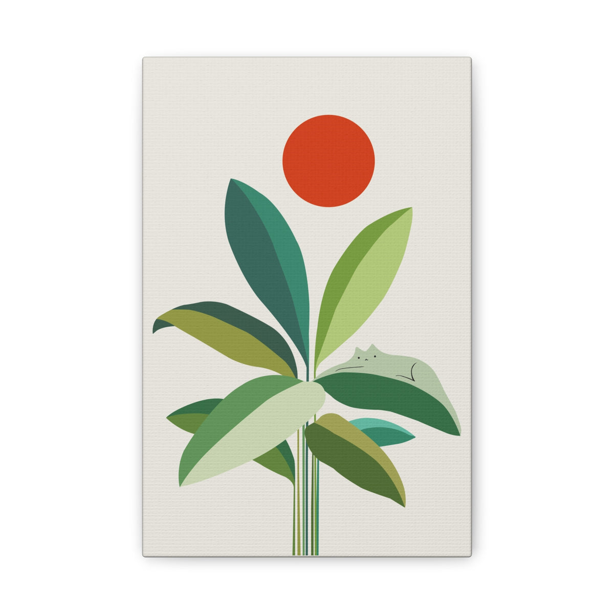 Banana Leaves Cat 2 Canvas