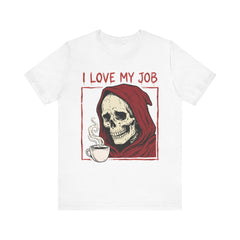 Sarcastic Grim Reaper Coffee Lover Retro T-Shirt