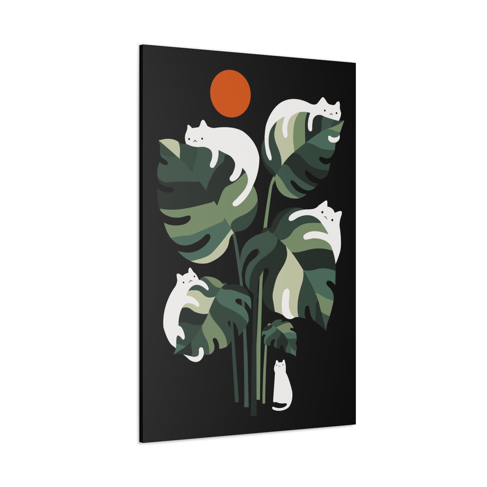 Cat and Plant 20 Canvas