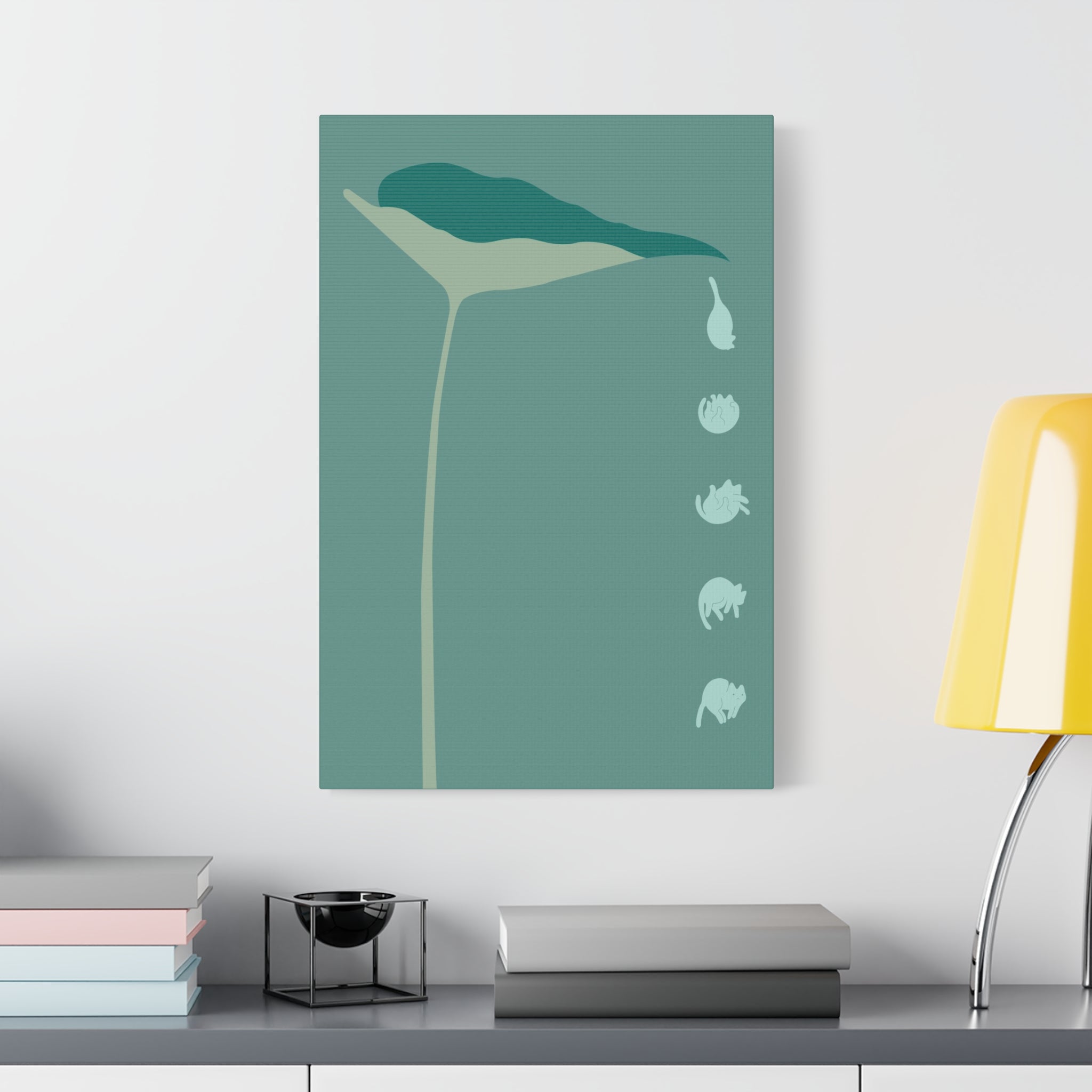 Cat and Plant 34 Canvas