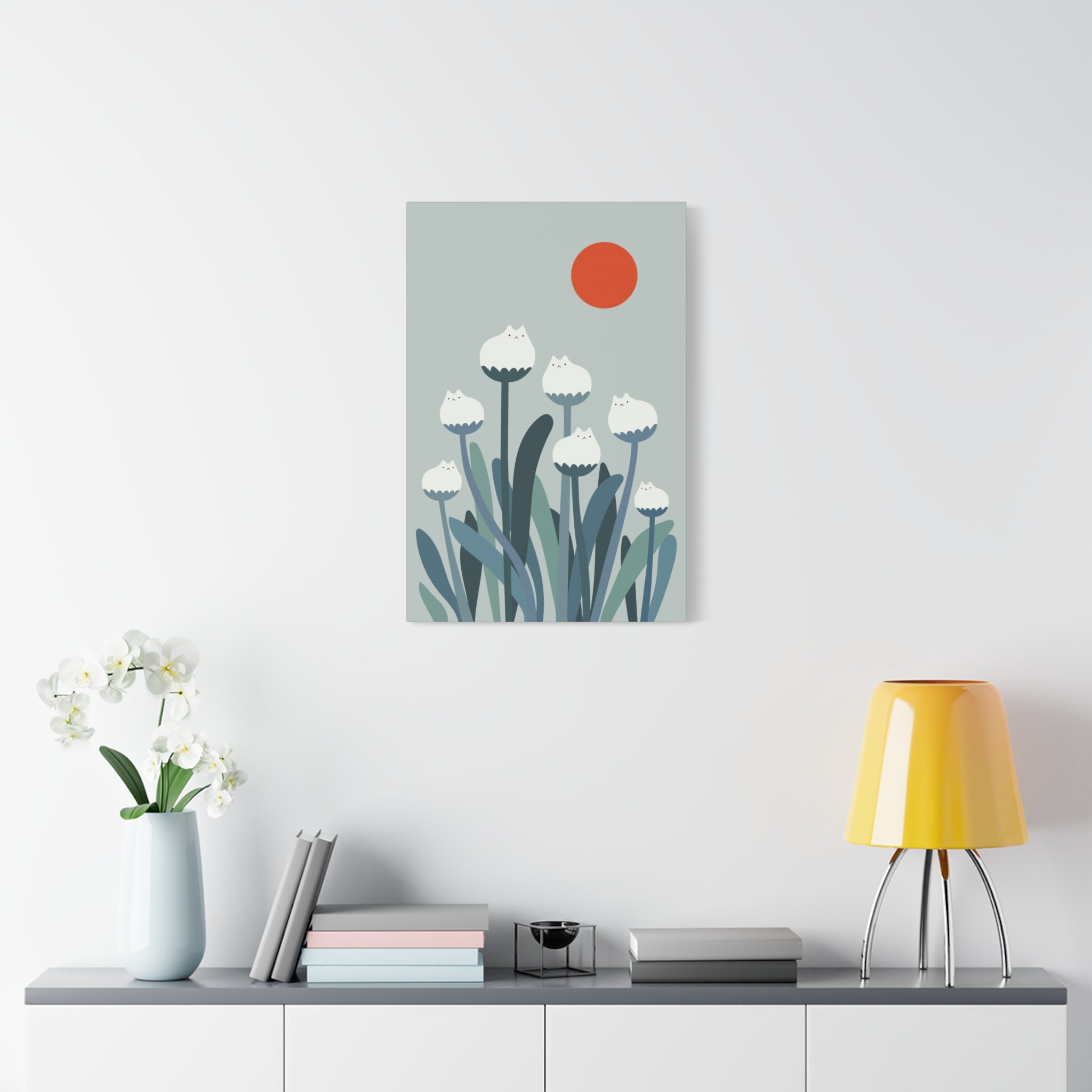 Cat and Plant 36 Canvas