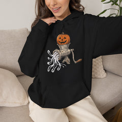 Retro Halloween Ghost In The Grinder Vintage Hoodie