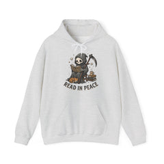 Funny Grim Reaper Read In Peace Book Cat Hoodie